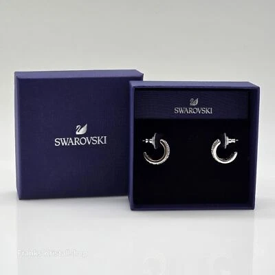 Swarovski Hyperbola Kreolen Ohrringe Weiß, Rhodiniert Mini Hoop 5646725 - Bild 1 von 4