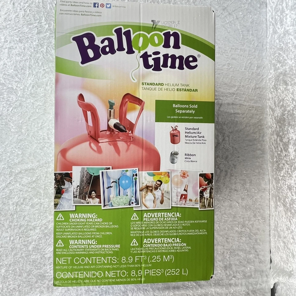 Balloon Time 8.9 CU FT Helium Tank No Nozzle