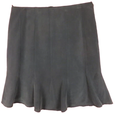 JONES NEW YORK Mujeres 100% Seda Panelada Godet Falda Acampanada Forrada Gris Carbón 14 Foto 1 de 4