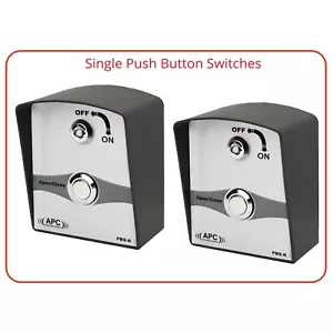 2 Pcs APC Wired Single Push Button Switch w Key Issolation For All Gate Openers - Picture 1 of 2