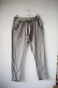 Made in Italy Hose Stoff Stoffhose Braun 38 M Beige Taupe - Bild 1 von 6