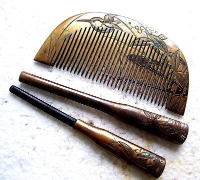 复古日本传统发梳和发夹套装 (BBF) — 第 1/4 张图片