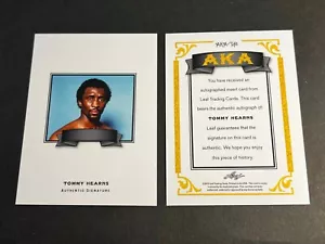 2012 Leaf BLANK BACK PROOF MISSING AUTO/FOIL & # AKA Tommy Hearns - Picture 1 of 2