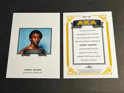 2012 Leaf BLANK BACK PROOF MISSING AUTO/FOIL & # AKA Tommy Hearns - Image 1 of 2