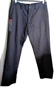 Haggar standard kaki 36/32 gamba dritta antirughe tinta unita davanti nero uomo - Foto 1 di 5