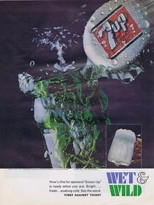 SJ031 Magazine Ad for 7up Wet & Wild (1967) Saturday Evening Post - Picture 1 of 1
