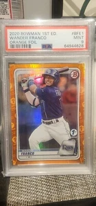 WANDER FRANCO 2020 Bowman 1st Edition ORANGE FOIL #/25 Rookie RC PSA 9 Low Pop B - Picture 1 of 2