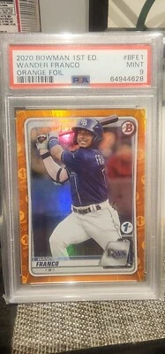 WANDER FRANCO 2020 Bowman 1st Edition ORANGE FOIL #/25 Rookie RC PSA 9 Low Pop B - Image 1 of 2