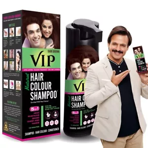 CHAMPÚ COLOR CABELLO VIP | Marrón Oscuro | Para Hombres y Mujeres - 180 ml Envío Gratuito - Imagen 1 de 8