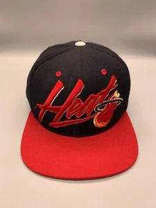 Miami Heat Hat Cap Snap Back Black Mitchell and Ness WOOL NBA Basketball Mens - Picture 1 of 16