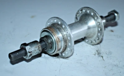 Винтажная ступица колеса свободного хода для шоссейного велосипеда серебристая 36H 99 мм гайка/болт 5 SPD США грузоотправитель! - Изображение 1 из 4