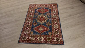 3x5 TRIBAL AFGHAN-REFUGEE VEGETABLE DYE HANDMADE-KNOTTED WOOL RUG 586459 - Picture 1 of 13