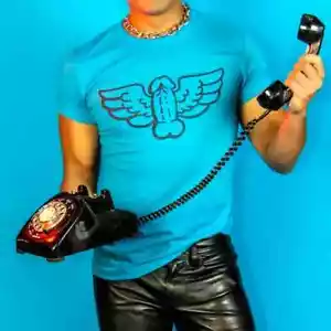 TOM OF FINLAND FLYING COCK HERREN T-SHIRT HERREN HOMOSEXUELL THEMA LGBT - Bild 1 von 7