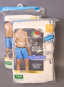 Fruit of the Loom Men's Coolzone Boxer Brief Underwear XL, White (2 X Pack of 3) - Picture 1 of 5