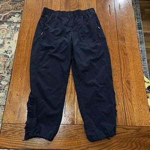 Chico’s Zenergy Size 1 Joggers Navy Drawstring Ankle And Gathered Ankles - Picture 1 of 11