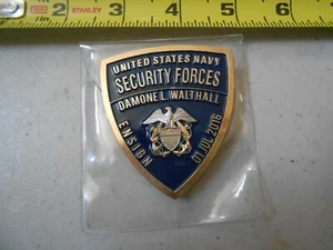 RARE 2016 SECURITY FORCES ENSIGN NAMED USN NAVY MILITARY CHALLENGE COIN - Picture 1 of 3