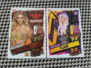 WWE Topps 2021 Slam Attax Charlotte Flair #33 & FOIL #255 UK Exclusive Card - Picture 1 of 3