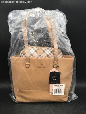 NUEVO CON ETIQUETAS Nanette Lepore Camel Brielle Bolso de Mano con Bandolera Foto 1 de 4