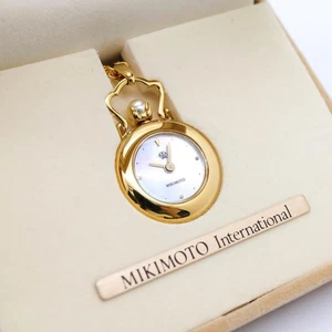 Mikimoto Pearl Shell Pendant Watch Necklace Used Fine Condition 2131 - Picture 1 of 7