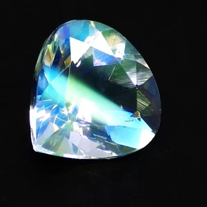 1.11 Ct Heart Pear Phenomenal Top Grade (7 x 7)Natural Faceted Rainbow Moonstone - Picture 1 of 7