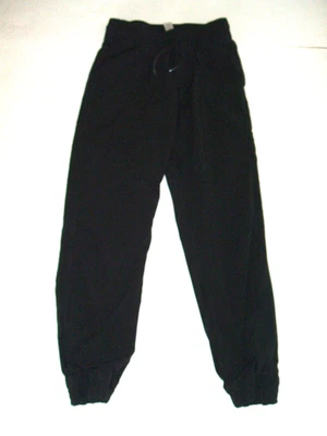 ivivva by Lululemon Studio Track Pants Girl 12 Black Lined Reflective Zip Hems - Image 1 of 4