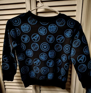Marvel Jumping Beans SZ 6 Boys LS Pullover Black/Blue Sweatshirt - Picture 1 of 3