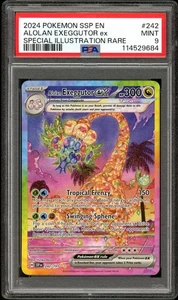 PSA 9 MINT Alolan Exeggutor EX 242 Surging Sparks Pokemon Card - Picture 1 of 2
