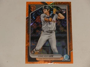 2024 Bowman Chrome Rookie Orange Mojo Refractor #67 Jung Hoo Lee RC 14/25 - Picture 1 of 2