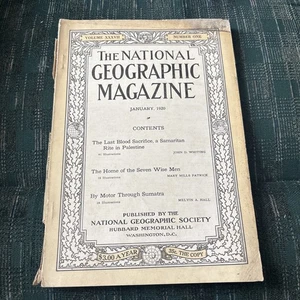 January 1920 National Geographic Magazine Palestine Blood Sacrifice Sumatra - Imagen 1 de 24