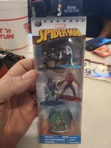 NUEVO - Marvel Spider Man Lagarto Jada Juguetes Nano Figuras de Metal Die-Cast Paquete de 5 Figuras - Imagen 1 de 7
