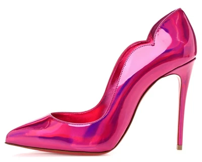 $895 CHRISTIAN LOUBOUTIN Hot Chick Patent Psychic Pink Pumps (36 EU / 36.5 EU) - Image 1 of 4