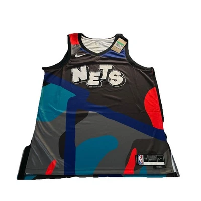 Brooklyn Nets City Edition KAWS NBA Jersey (XL) Nike 52 Basketball BLANK - Image 1 of 4