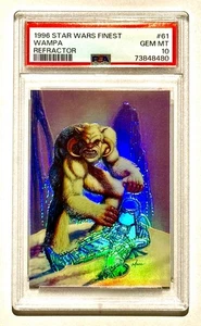1996 TOPPS STAR WARS FINEST WAMPA REFRACTOR SP PSA 10 GEM! 1ST YEAR CHROME! - Picture 1 of 2