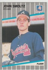 1989 Fleer #602 John Smoltz RC Atlanta Braves