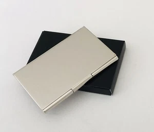 Vintage Pocket Business Card Case ID Credit Card Holder Metal Select Color - NIB - Picture 1 of 26