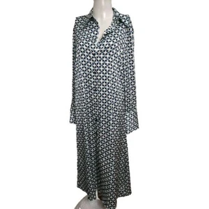 H & M Women's New Size Small Woven Collared Long Sleeve Shirt Dress Button Up(a5 - Picture 1 of 8