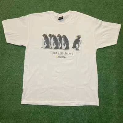 Vintage Rockhopper Penguin National Geographic t-shirt Reprint Gift for Fans - Image 1 of 4