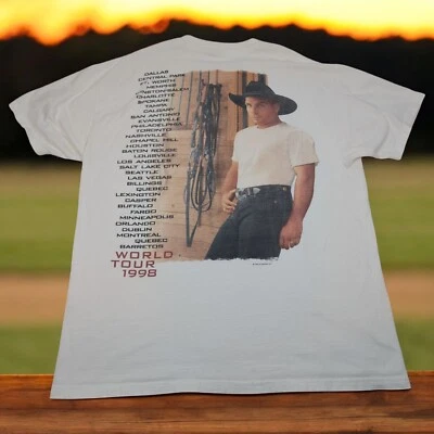 Vintage 1998 Garth Brooks Sevens World Tour T-Shirt Country Music Merch Size XL - Image 1 of 4