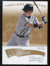 2014 Panini Classics Timeless Tributes Gold #25 Chipper Jones #23/25 - NM-MT