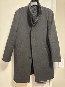 Club Monaco Men’s wool Funnel Coat 40 Grey - Picture 1 of 5