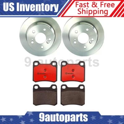 Rotores de freno traseros Brembo OE pastillas de freno de cerámica para Mercedes-Benz 190E 1986 1987 Foto 1 de 4