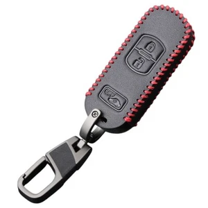 Leather Remote Key Case Fob Shell Cover Skin Holder For Mazda CX-3 CX5 CX-5 - Picture 1 of 10