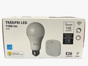 Ikea TRADFRI Remote & Bulb Kit, Wireless Dimmable/White , E26 1100 Lumen New - Picture 1 of 8
