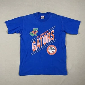 VTG Florida Gators T-Shirt Mens Large Blue Nutmeg BIG LOGO 90s SINGLE STITCH USA - Picture 1 of 13
