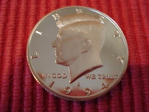 1994 S Kennedy Gem Clad Proof Half Dollar Awesome Half - Picture 1 of 4