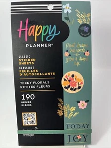 Happy Planner-10 fogli sticker confezione valore-190 pezzi fiori adolescenti-classico-nuovo - Foto 1 di 6
