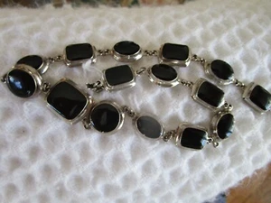 Necklace Vintage Onyx Goldette NY - Picture 1 of 7