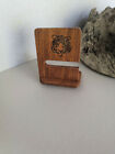  Wooden Watch Display for men , Tiger Head Engraved, Watch Display Stand Holder 