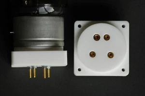 pair of GM70 TEFLON SOCKETS for power tube GM70; valve socket, vintage vacuum - Picture 1 of 3