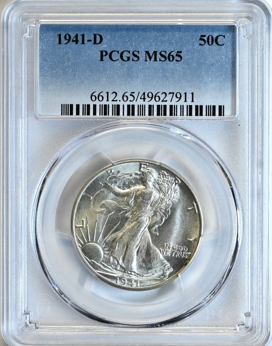 MS 65 Graded 1941 Year Liberty Walking Half Dollars (1916-1947